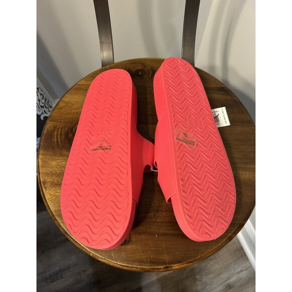 New Katydid Rubber Sandals Hit Pink Slides Adjustable Buckles Supportive SIZE 9 - Picture 4 of 4